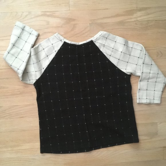 LAST CHANCE! (2/27)❗️LOFT Lounge B&W Grid Pullover (XS) - Picture 3 of 6